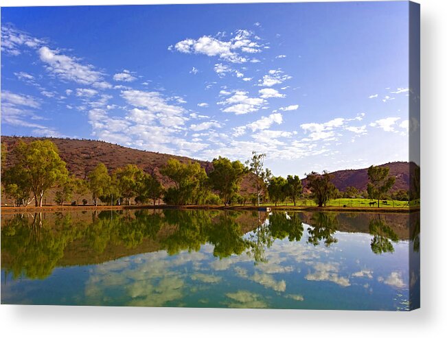 Australia Acrylic Print featuring the photograph Painted Oasis by Paul Svensen