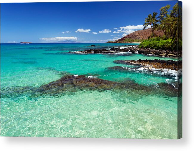 Blue Acrylic Print featuring the photograph Perfect Day at Makena by David Olsen