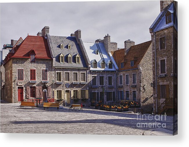 Quebec Acrylic Print featuring the photograph Place Royale by Eunice Gibb
