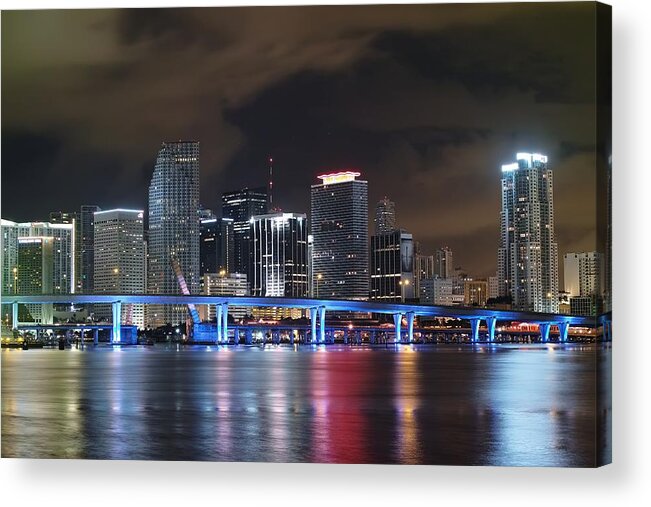 Art Acrylic Print featuring the photograph Port of Miami Downtown by Gary Dean Mercer Clark