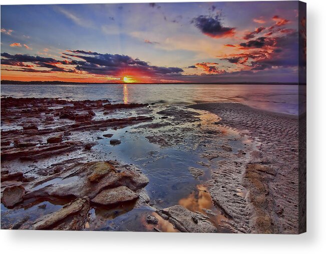 Oyster Cove Acrylic Print featuring the photograph Port Stephens Sunset by Paul Svensen