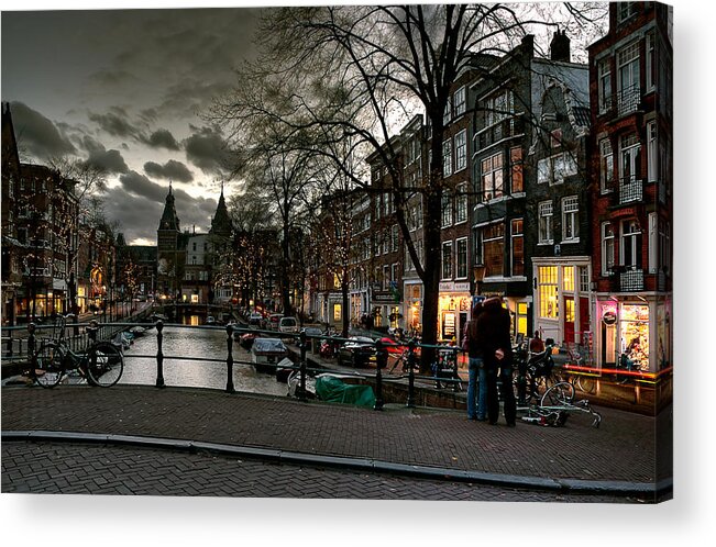 Holland Amsterdam Acrylic Print featuring the photograph Prinsengracht and Spiegelgracht. Amsterdam by Juan Carlos Ferro Duque