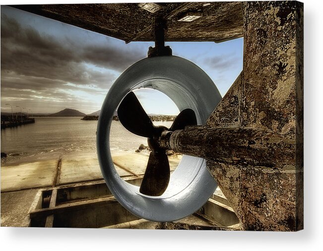Boat Prop Acrylic Print featuring the photograph Prop 01 by Kevin Chippindall