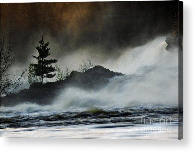 Mist Acrylic Print featuring the photograph Raging Red Mist by Brenda Giasson