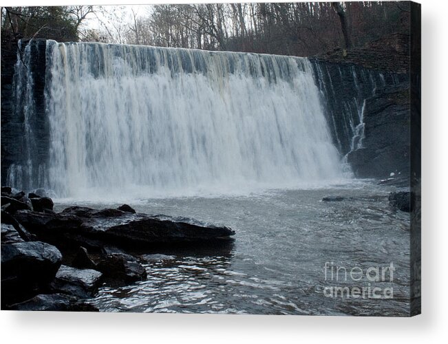 Lake Acrylic Print featuring the photograph Raging Waterfall by Michael Waters