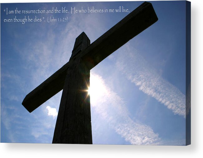 Resurrection Acrylic Print featuring the photograph Resurrection and life by Emanuel Tanjala