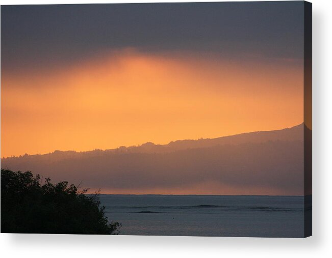 Sunrise Acrylic Print featuring the photograph Rising into the dark by Fred Sheridan