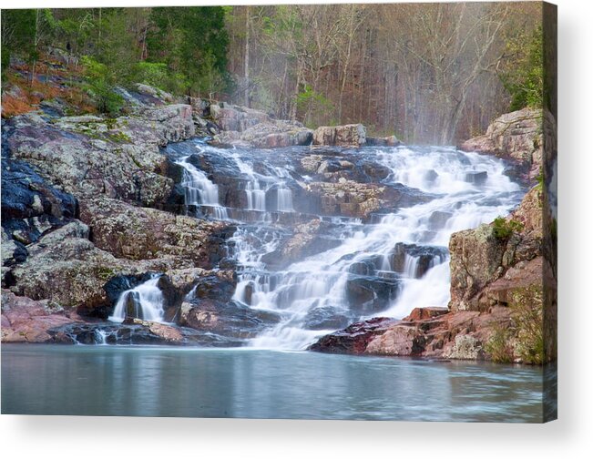 Missouri Acrylic Print featuring the photograph Rocky Falls by Steve Stuller