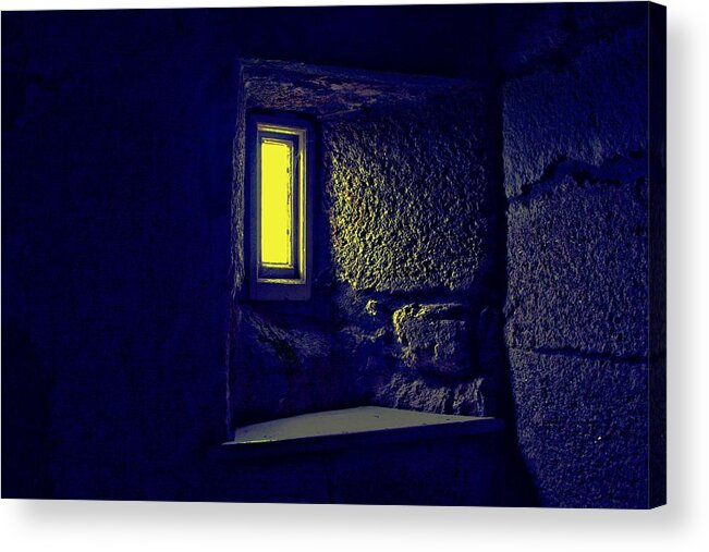 Blue Room Acrylic Print featuring the digital art Room In Pendennis Castle by Carrie OBrien Sibley