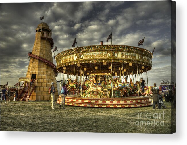 Carousel Acrylic Print featuring the photograph Round and Round by Rob Hawkins