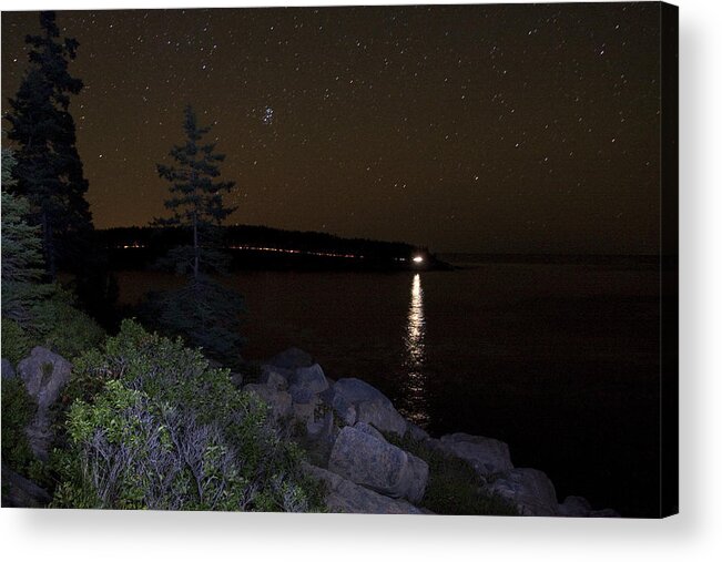 Night Acrylic Print featuring the photograph Rounding Otter Point by Brent L Ander