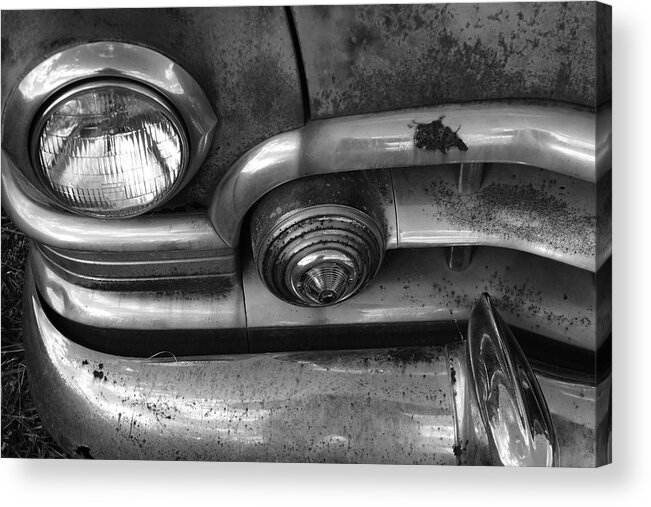 Americana Acrylic Print featuring the photograph Rusty Cadillac Detail by Lyle Hatch