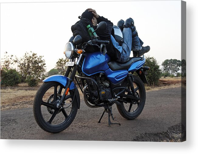 Interesting Acrylic Print featuring the photograph Saddle Nap by Kantilal Patel