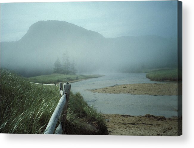 Sand Beach Acrylic Print featuring the photograph Sand Beach Fog by Brent L Ander