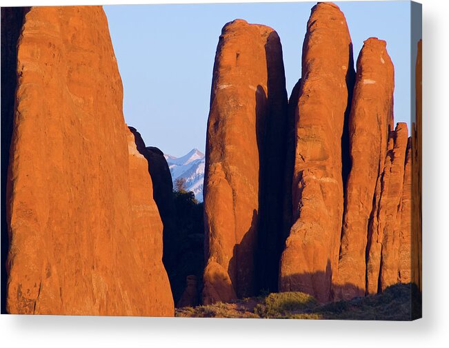 Utah Acrylic Print featuring the photograph Sandstone Fins by Steve Stuller