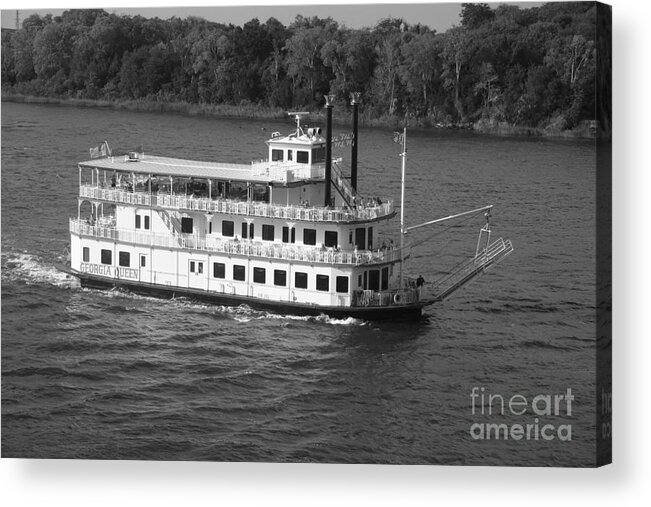 Boat Acrylic Print featuring the photograph Savannah Riverboat Georgia Queen by John Black