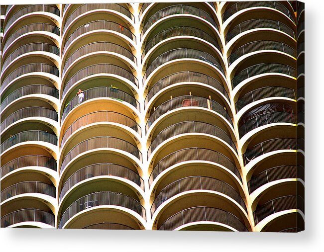 Wall Acrylic Print featuring the photograph Chicago / Building by Claude Taylor