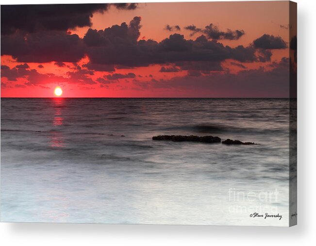 Seascape Acrylic Print featuring the photograph Sea Scape Sunrise by Steve Javorsky