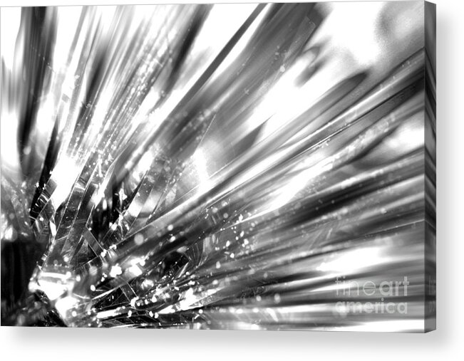 Silver Acrylic Print featuring the photograph Silver explosion by Simon Bratt