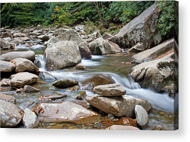 Great Smoky Mountains Acrylic Print featuring the photograph Smoky Mountain Streams by Angie Schutt