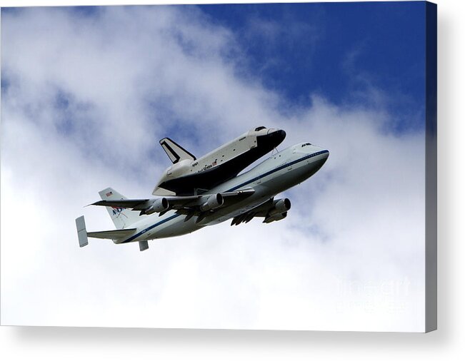 Uss Intrepid Acrylic Print featuring the photograph Space Shuttle Enterprise by Thanh Tran