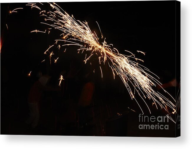 Fuego Acrylic Print featuring the photograph Sparks disco by Agusti Pardo Rossello