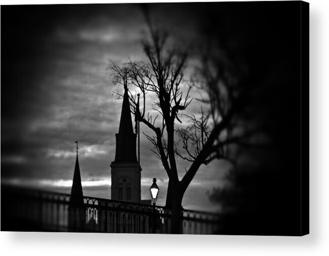 St. Louis Cathedral Acrylic Print featuring the photograph St. Louis Cathedral at Night 1 by Jim Albritton