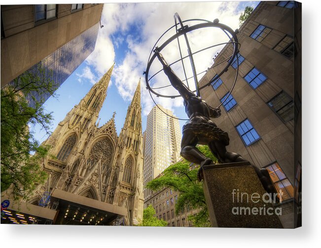 Art Acrylic Print featuring the photograph Statue And Spires by Yhun Suarez