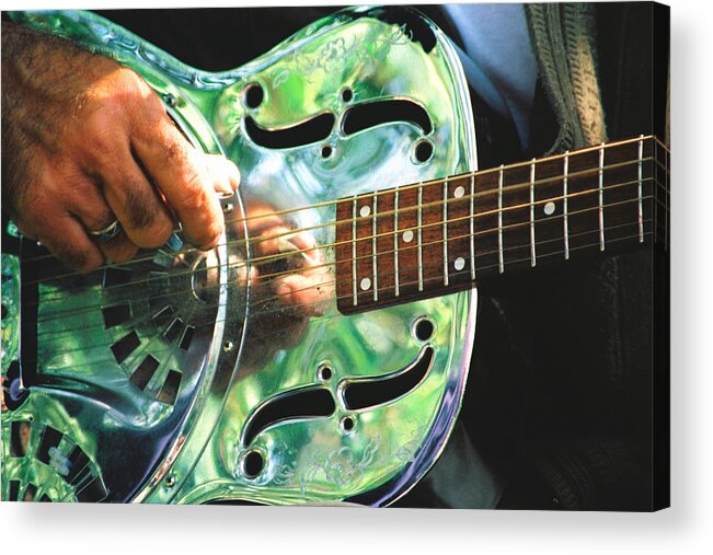 Steel Guitar Acrylic Print featuring the photograph Guitar Player by Claude Taylor