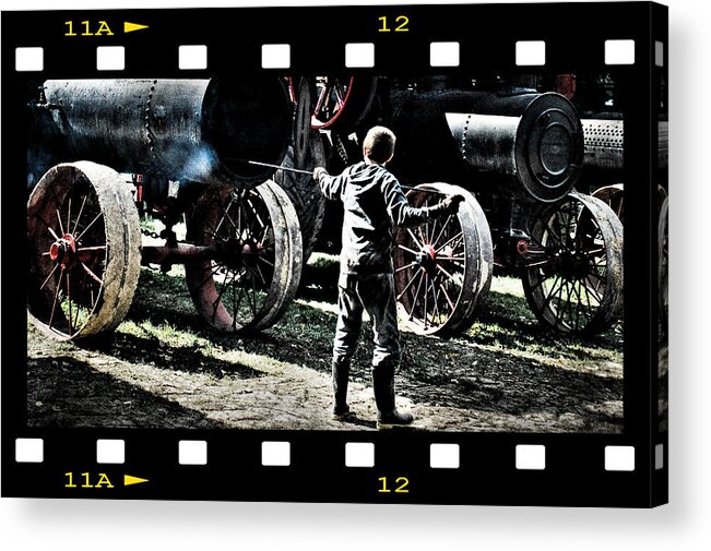 Jma Acrylic Print featuring the photograph Stoking the Fire by Janice Adomeit