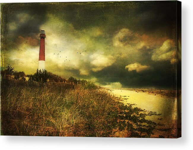 Barnegat Lighthouse Acrylic Print featuring the photograph Storm at Barnegat Lighthouse by John Rivera