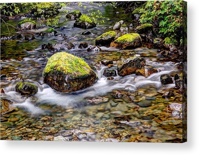 Landscape Acrylic Print featuring the photograph Stream HDR by Joseph Urbaszewski