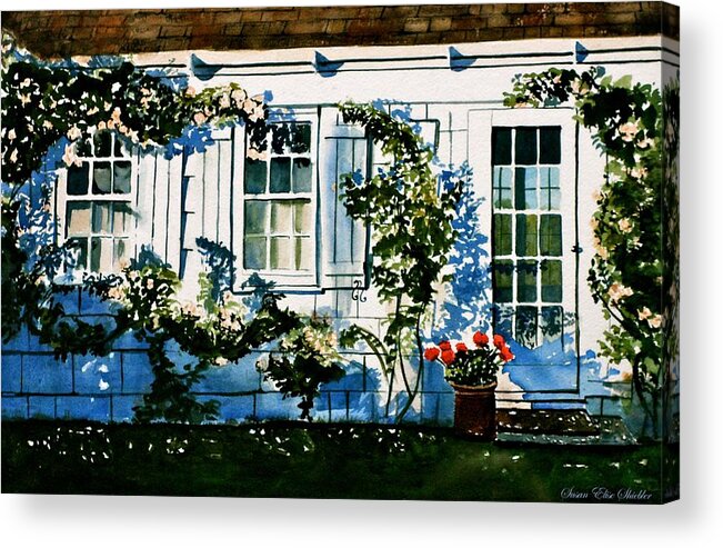  Cottage Acrylic Print featuring the painting Summer Cottage by Susan Elise Shiebler