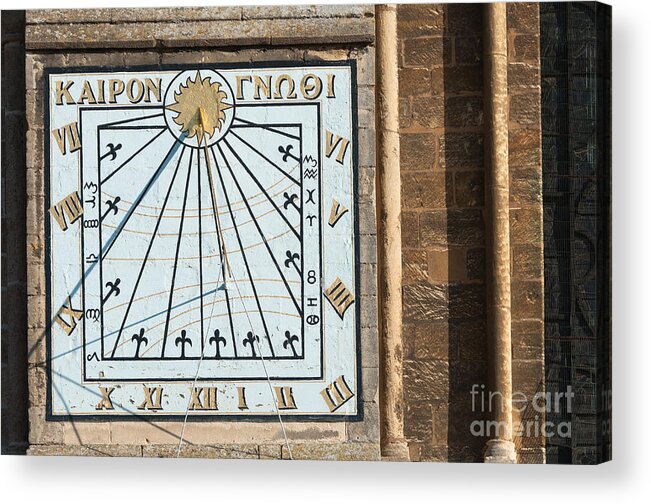 Ancient Acrylic Print featuring the photograph Sundial by Andrew Michael