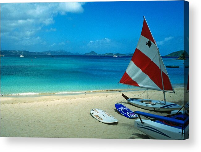 Beaches Acrylic Print featuring the photograph Sunfish on the Beach by Kathy Yates