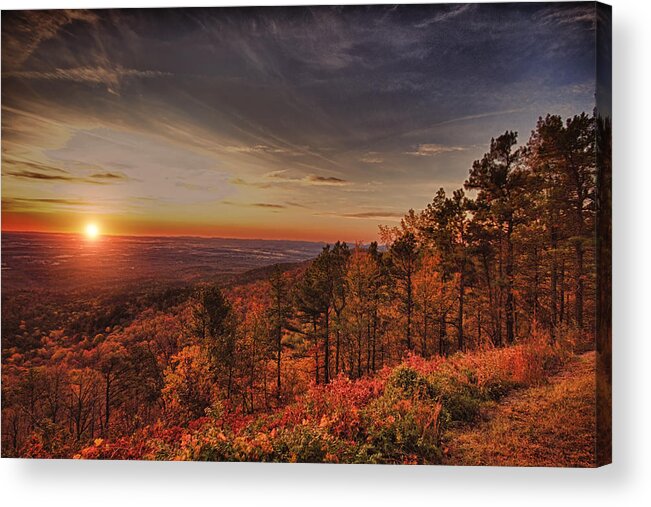 Sunrise Acrylic Print featuring the photograph Sunrise 2-Talimena Scenic Drive Arkansas by Douglas Barnard