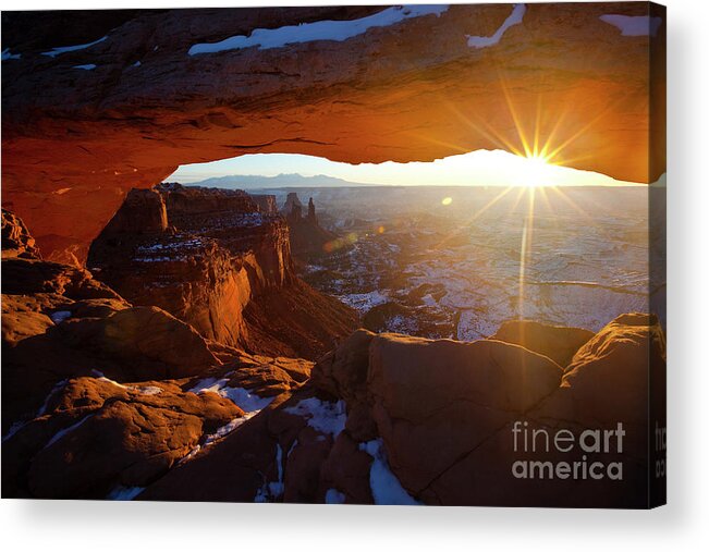 Southwest Photography Acrylic Print featuring the photograph Sunrise at Mesa Arch by Keith Kapple