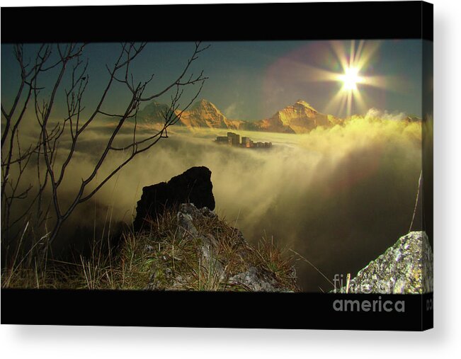Colourfully Acrylic Print featuring the photograph Swiss View by Bruno Santoro