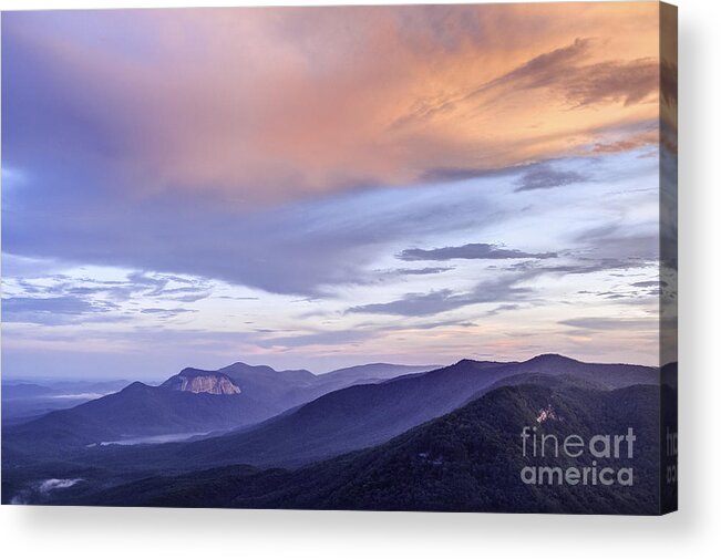 Table Rock Sunset Acrylic Print featuring the photograph Table Rock Sunset II by David Waldrop