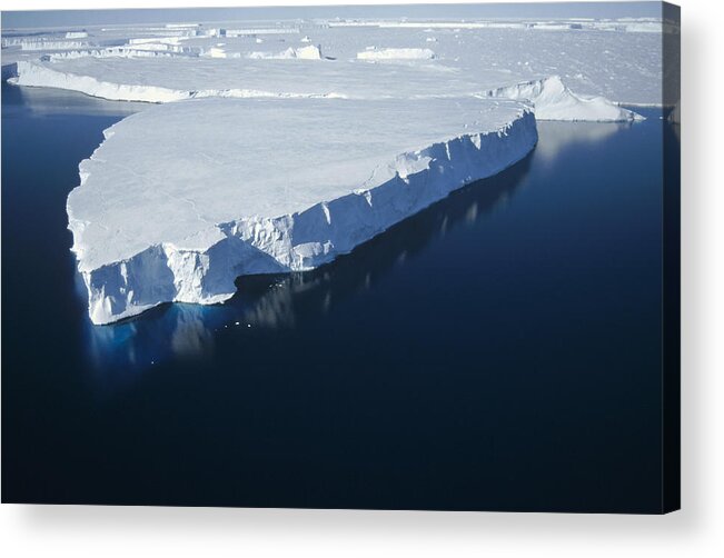 00141090 Acrylic Print featuring the photograph Tabular Iceberg Along Fast Ice Edge by Tui De Roy