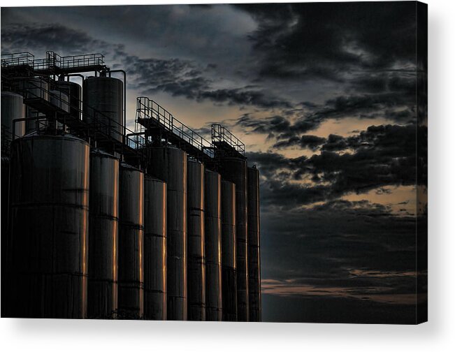 Beer Acrylic Print featuring the photograph Tanks by Alan Norsworthy