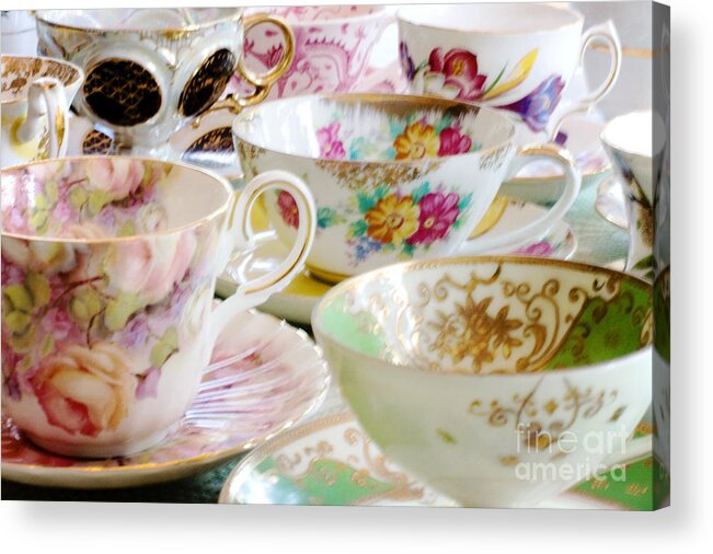 Teacups Acrylic Print featuring the photograph Teacups by Kim Fearheiley