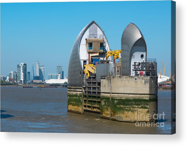 British Acrylic Print featuring the photograph Thames Barrier by Andrew Michael