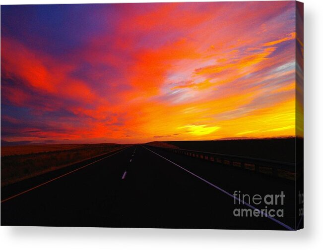 Sunset Acrylic Print featuring the photograph The End Of The Mystery by Jeff Swan