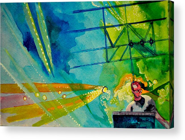 Umphrey's Mcgee Acrylic Print featuring the painting The Key Man by Patricia Arroyo