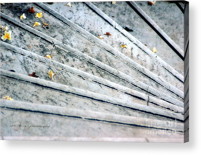 Vicki Ferrari Photography Acrylic Print featuring the photograph The Marble Steps of Life by Vicki Ferrari