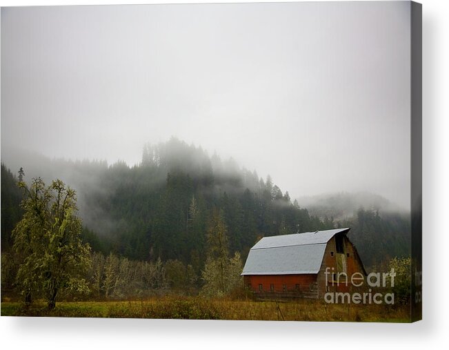 Barn Acrylic Print featuring the photograph The Red Barn by Timothy Johnson