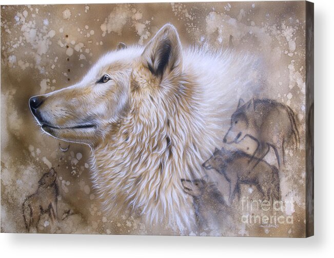 Arctic Acrylic Print featuring the painting The Source VI by Sandi Baker