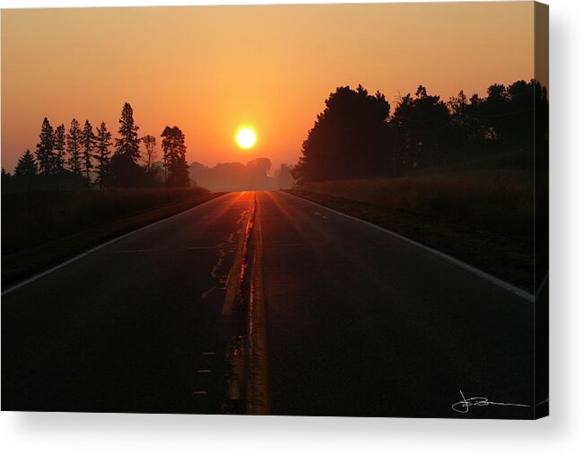 Sunrise Acrylic Print featuring the photograph The Sun Road by Jim Bunstock