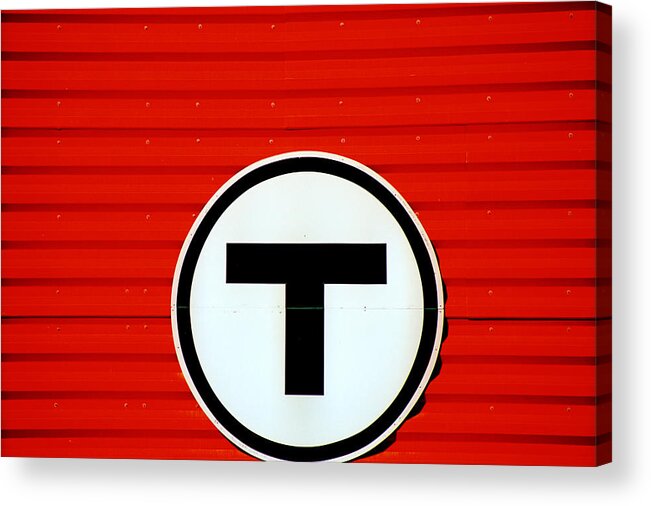 Boston Acrylic Print featuring the photograph The T by Claude Taylor